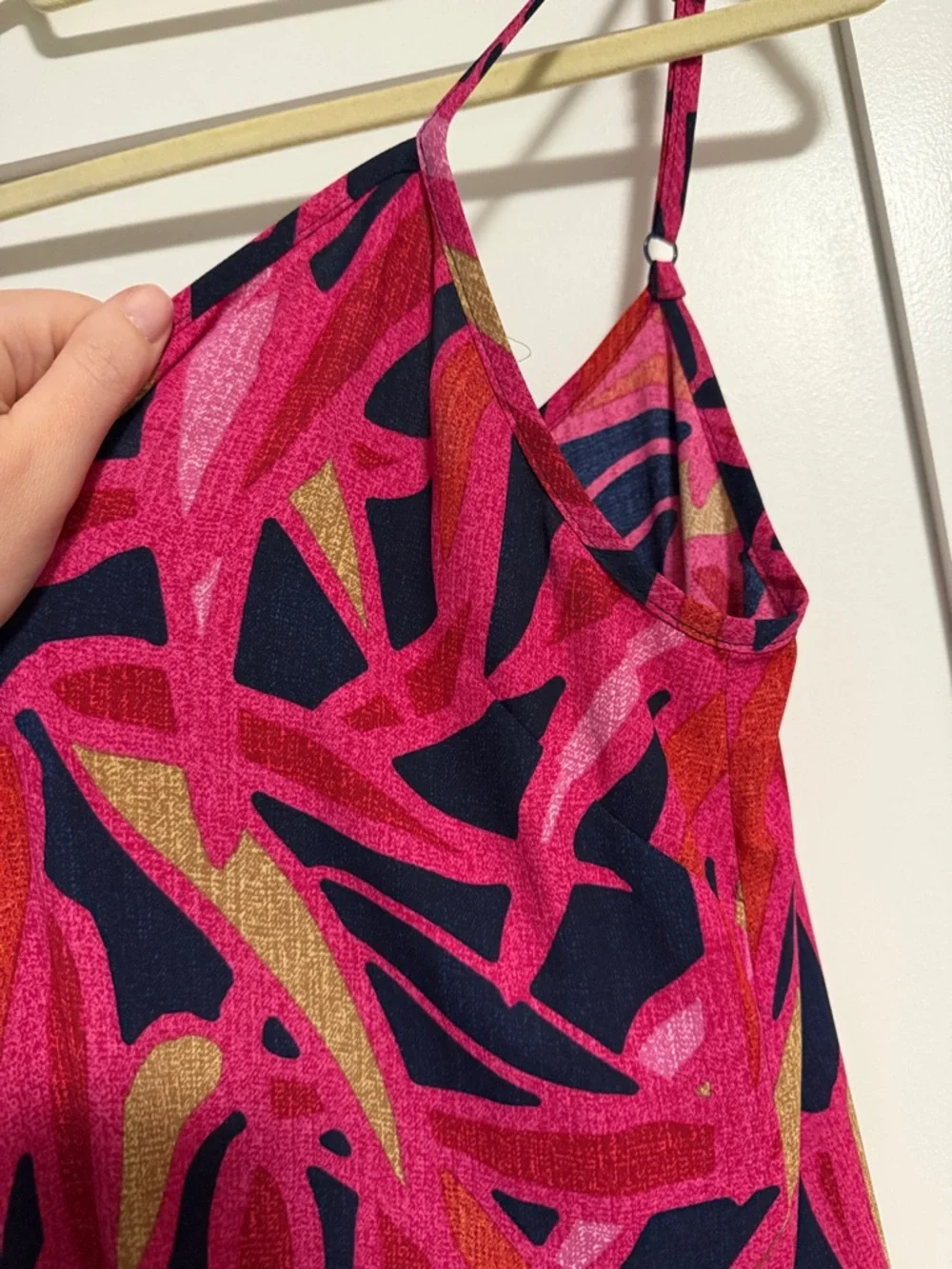 NIC+ZOE Pink and Navy Abstract Maxi Dress - Picture 5 of 8